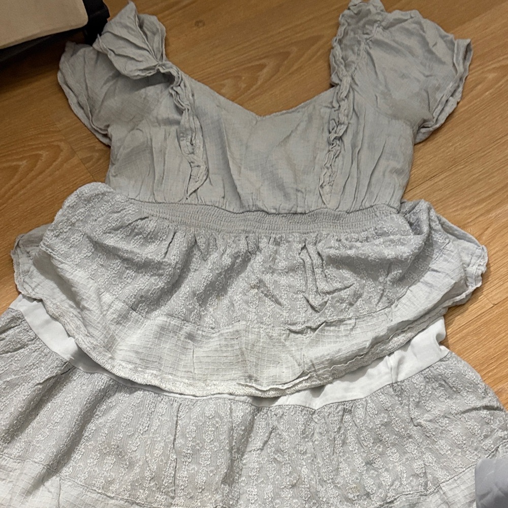 American Eagle Outfitters Gray High Low Dress